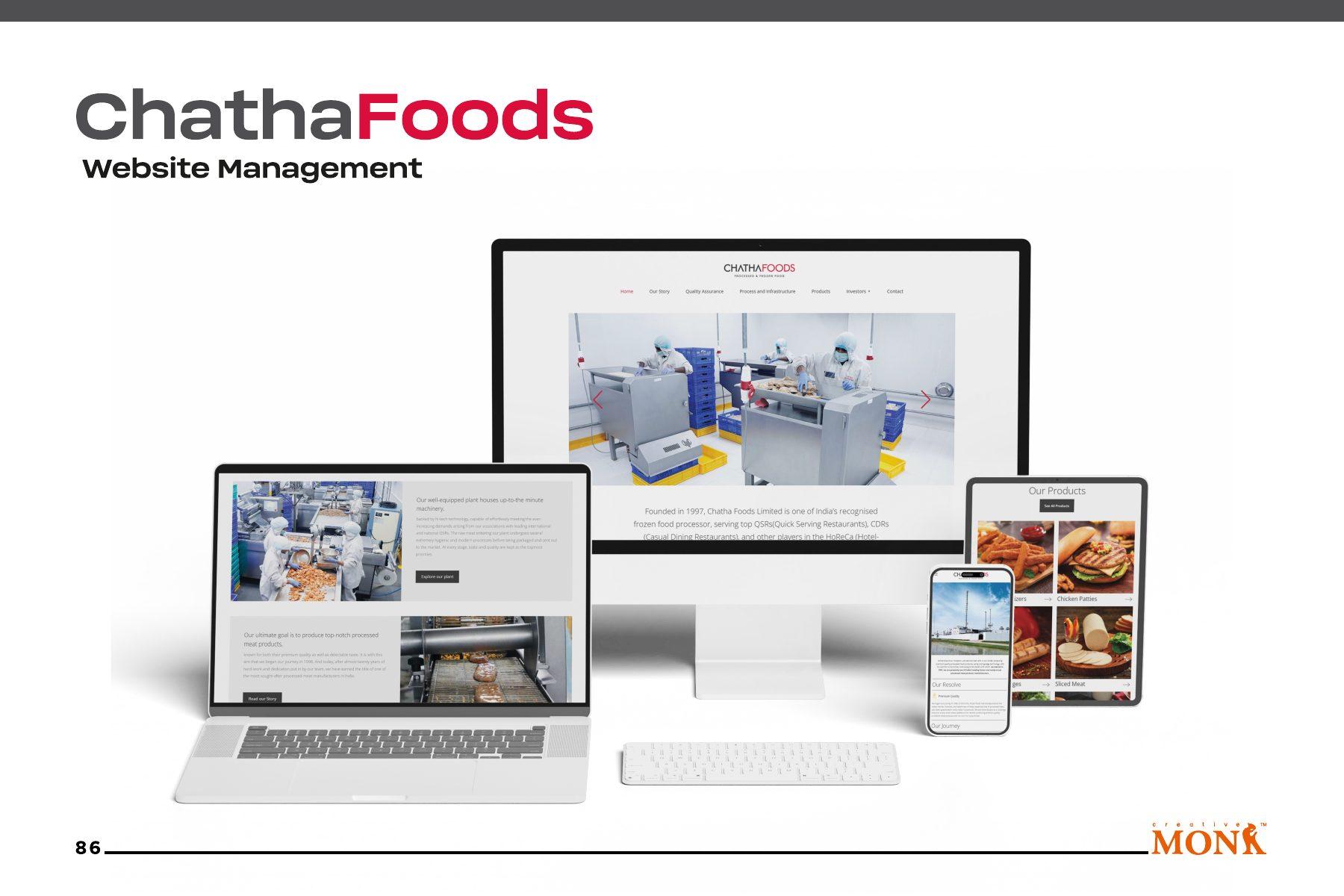Chatha Foods — A frozen-food brand, served responsive